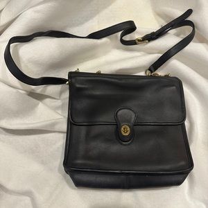 Coach Black Leather Willis Bag